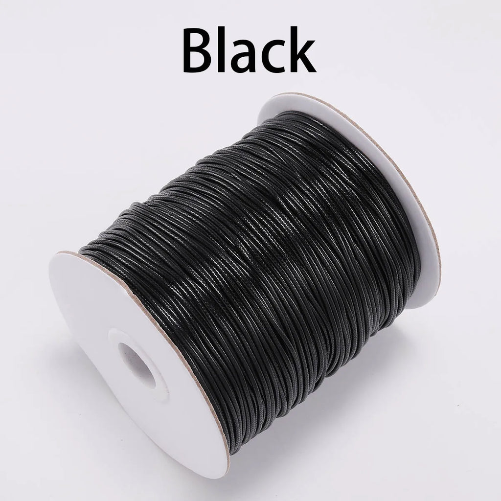 10m/lot Korean Waxed Cotton Cord Waxed Thread Cord String Strap Necklace Rope Bead For DIY Bracelet For Jewelry Making  Findings
