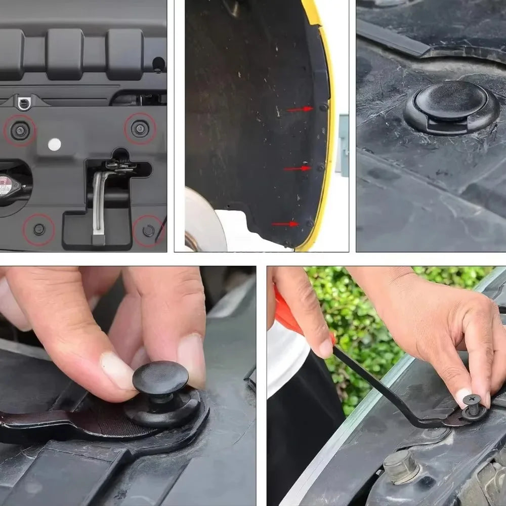 50/100Pcs Car Fastener Clips Auto Body Push Retainer Pin Rivet Set Bumper Door Panel Mixed Plastic Clip Kit Trim Removal Tools