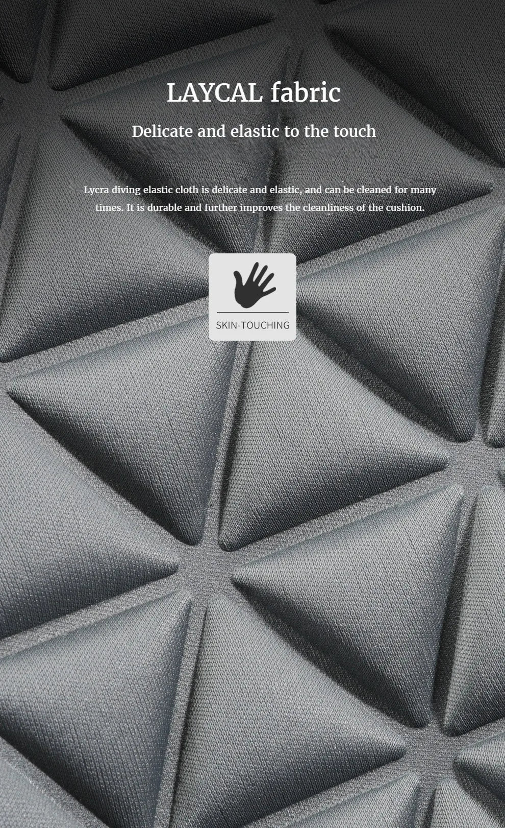 3D Suspended  Car Seat Cushion with Embossed Pattern,Separate Bottom Seat Cushion and Back Cushion Fit for Most Cars