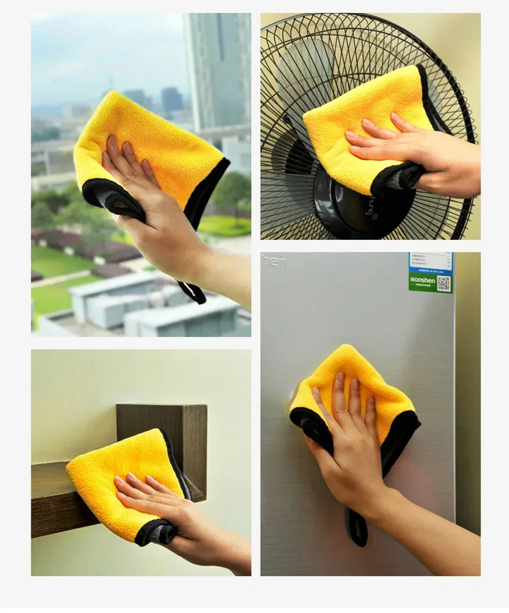 3/5/10Pcs Car Wash Microfiber Towel 30*30CM Car Cleaning Drying Cloth  Care Cloth Car Wash Towel  Kitchen Towel