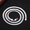 18K Gold/925 Sterling Silver 6mm Full Sideways Necklace 8/18/20/24 Inch Chain For Woman Men Fashion Wedding Engagement Jewelry