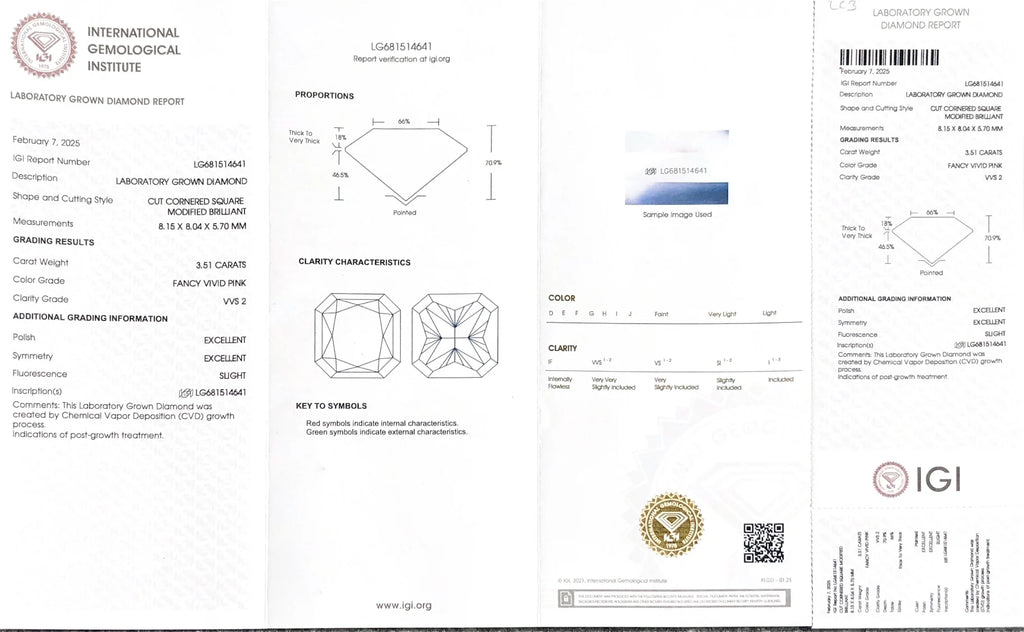 Limited-time 50% off on With IGI certificates Fancy Pink lab grown diamond 7ct 8ct 9ct 10ct 20ct 30ct CVD Color Diamonds