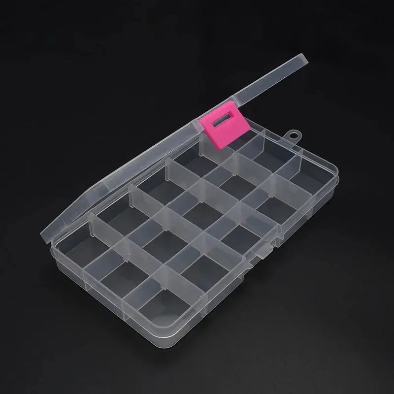 6–32 Compartment Plastic Storage Organizer Box for Beads, Jewelry & Craft Supplies