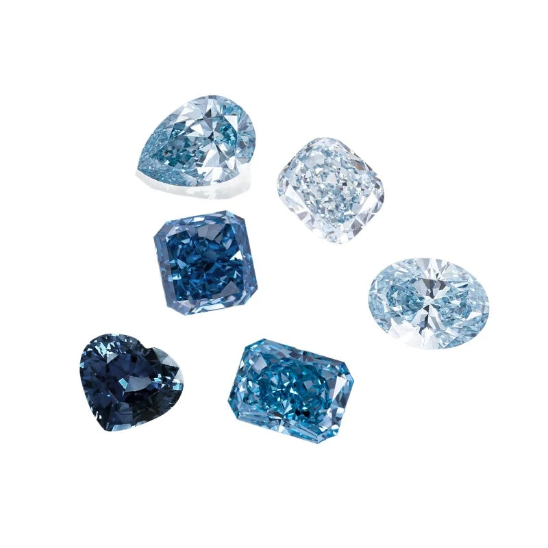 Messi Jewelry Fancy Blue Colored Diamond With IGI certificate HPHT CVD Color Lab Grown Diamonds Wholesale