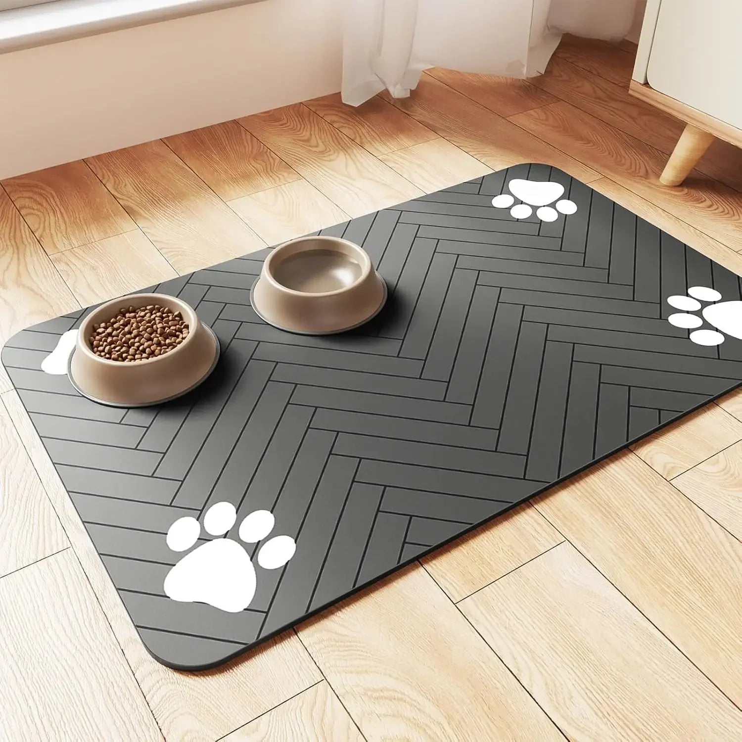 Pet Feeding Mat Waterproof Absorbent Non Slip Dog Cat