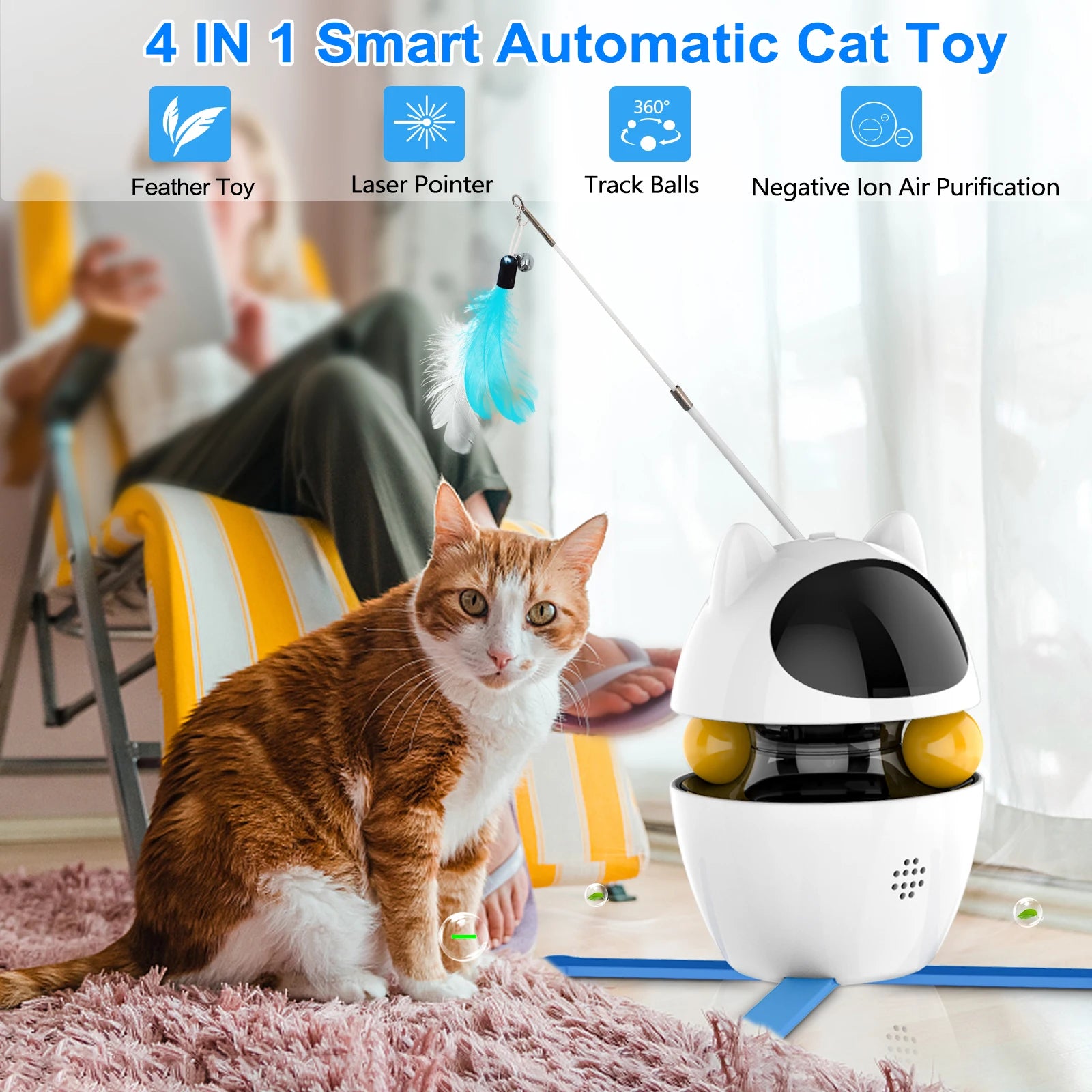 PawGlow 3-in-1 Cat Toy – Chase, Pounce & Play!