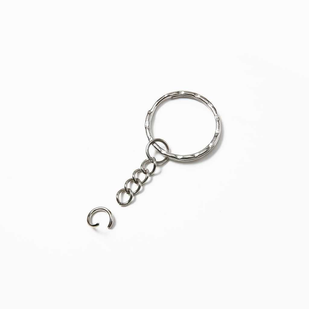 10/50/100/200 pcs Silver Metal Split Key Ring with Chain Jump Rings for DIY Findings Making Keychain Accessories