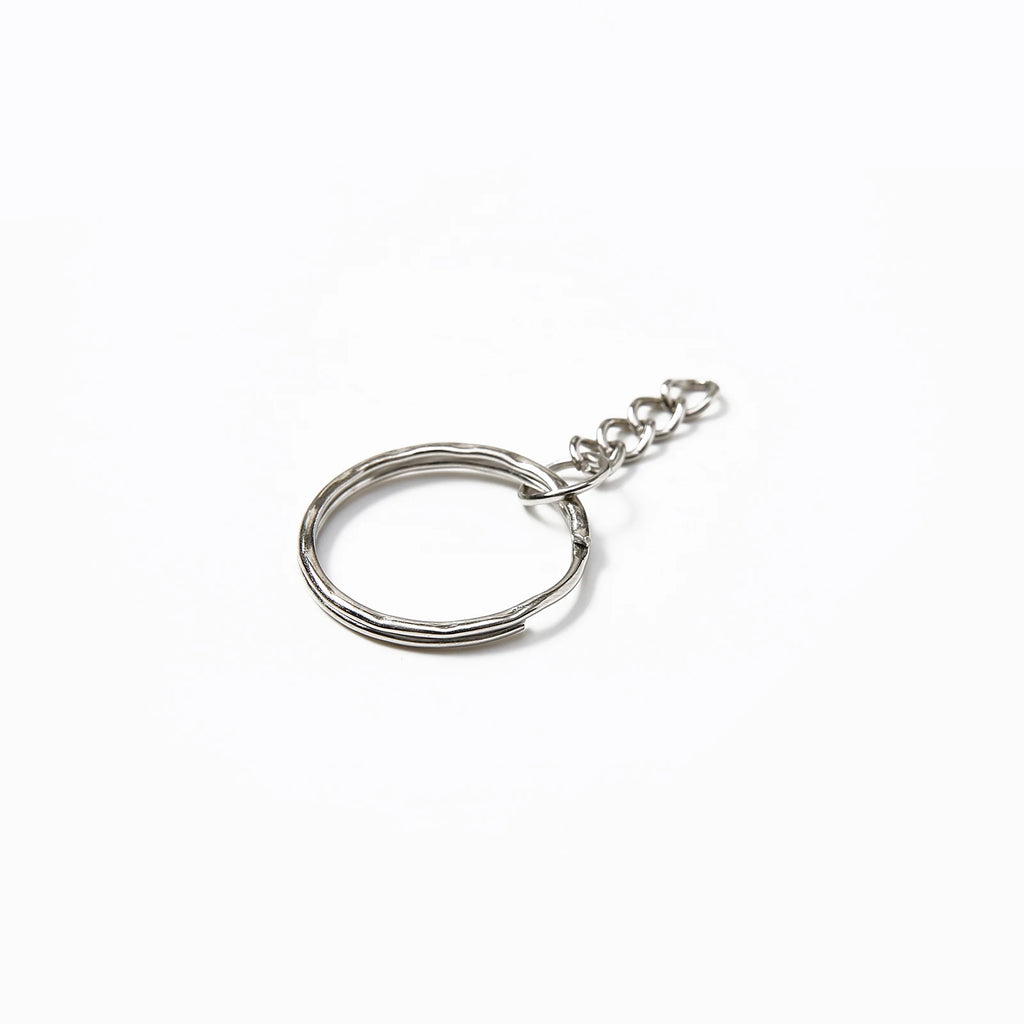 10/50/100/200 pcs Silver Metal Split Key Ring with Chain Jump Rings for DIY Findings Making Keychain Accessories
