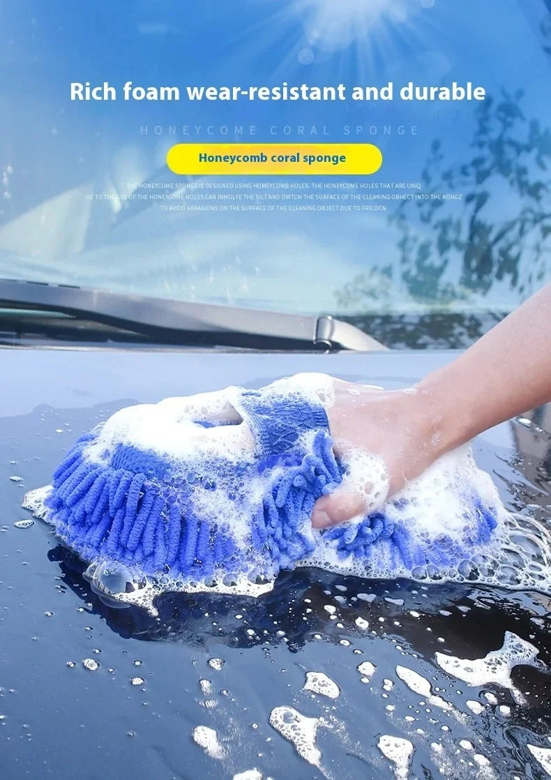 Superfiber Gloves Modeling Car Wash Sponge Clean Car Care Details Brush Clean Sponge Car Gloves Available On Both Side Auto Part