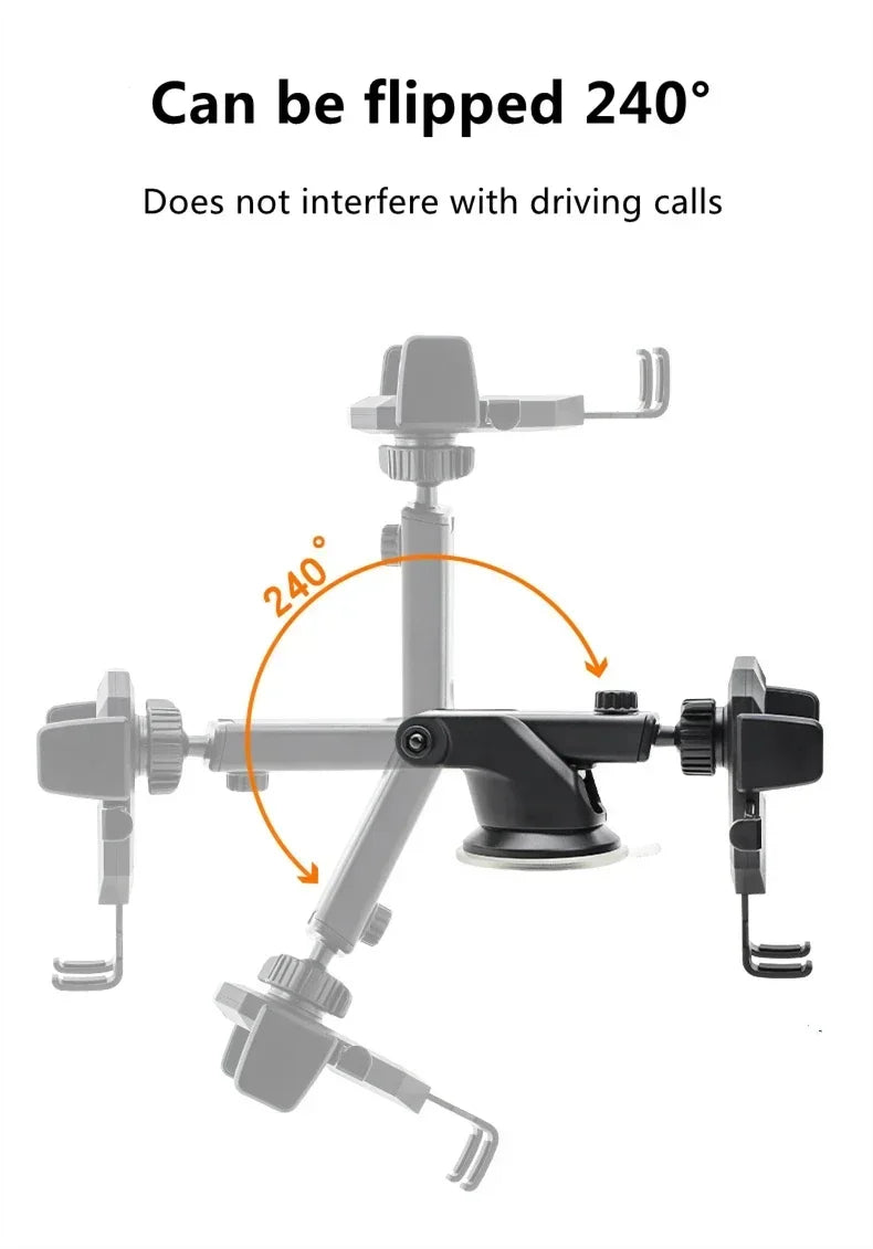 Universal Suction Cup Car Phone Holder Mount Stand for iPhone Samsung Xiaomi Huawei - Mobile Phone Sucker Support Bracket