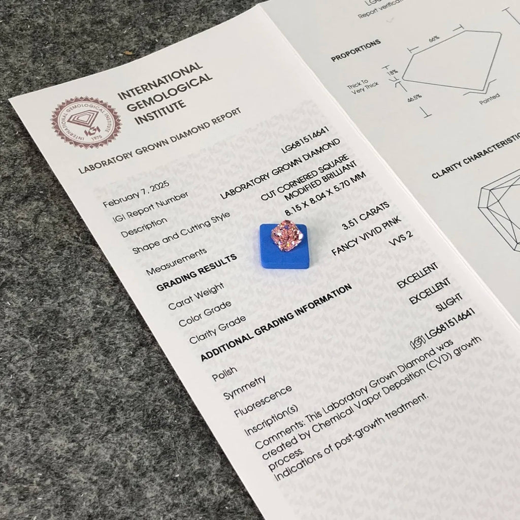Limited-time 50% off on With IGI certificates Fancy Pink lab grown diamond 7ct 8ct 9ct 10ct 20ct 30ct CVD Color Diamonds