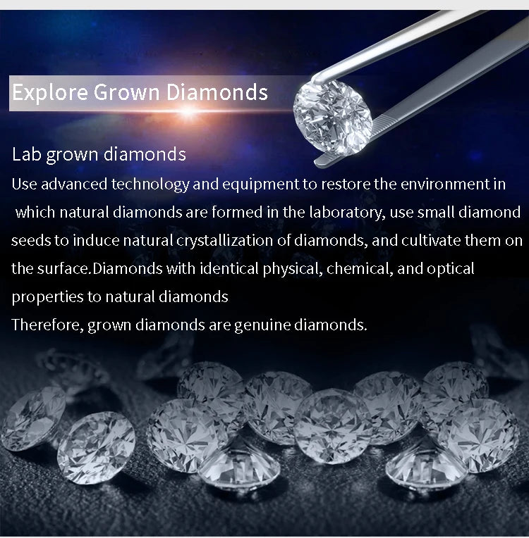 Custom Jewelry HPHT Lab Grown Diamond Ring for Women Engagement Wedding Ring High Quality Jwewlry