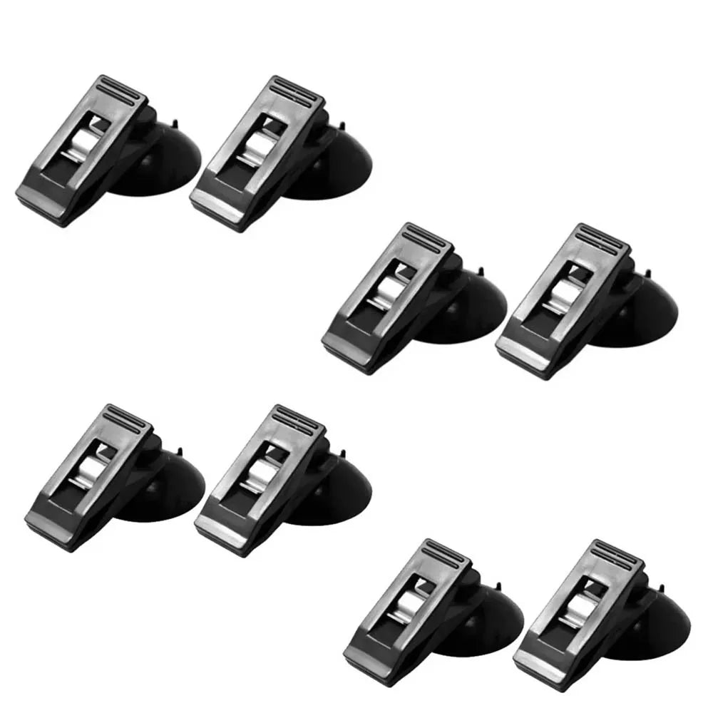 Car Window Sucker Clips Hook Car Interior Plastic Clip Multifunctional Clip Cards Suction Cap Clips for Sunshade Curtain
