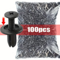 100pcs 8mm Plastic Rivets Fasteners Screw Car Bumper Fender Black Rivet Car Fastener Clips For Toyota For Focus For Kia Nissan