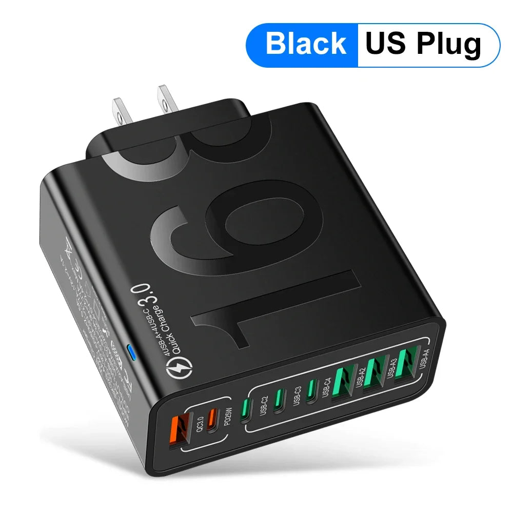 ChargeCore™ 8-Port Hub ⚡ — Fast Power for All Devices