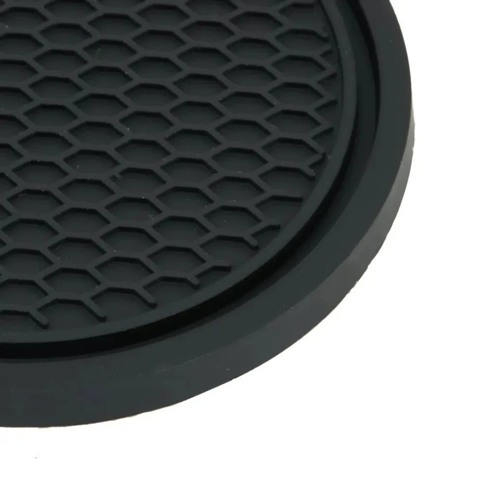 2pcs Black Car Auto Cup Holder Anti Slip Insert Coasters Pads Interior Accessories For Most Cups Accessories