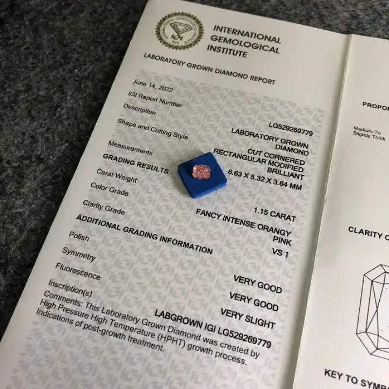 Limited-time 50% off on With IGI certificates Fancy Pink lab grown diamond 7ct 8ct 9ct 10ct 20ct 30ct CVD Color Diamonds