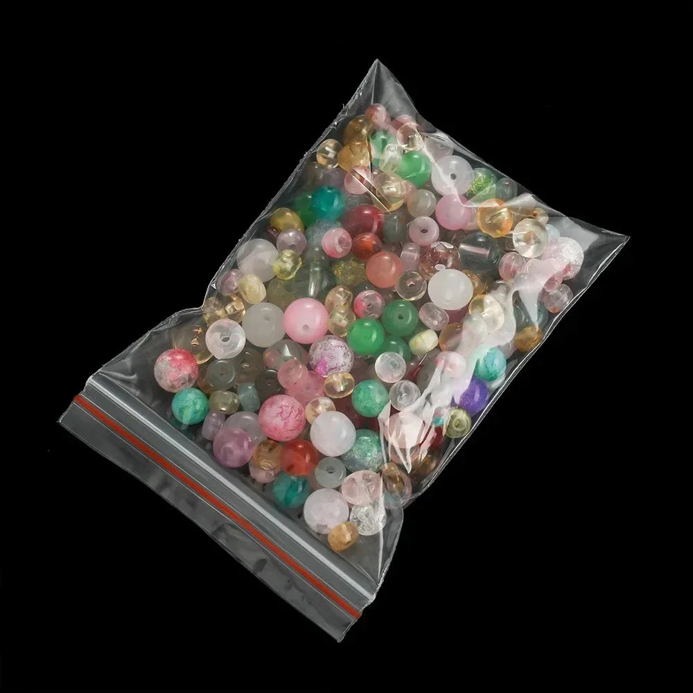 30-100pcs/bag 4*6/5*7/6*8/7*10/8*12cm Zipped Lock Reclosable Plastic Poly Clear Bags Bulk Jewelry Craft Accessory Packaging