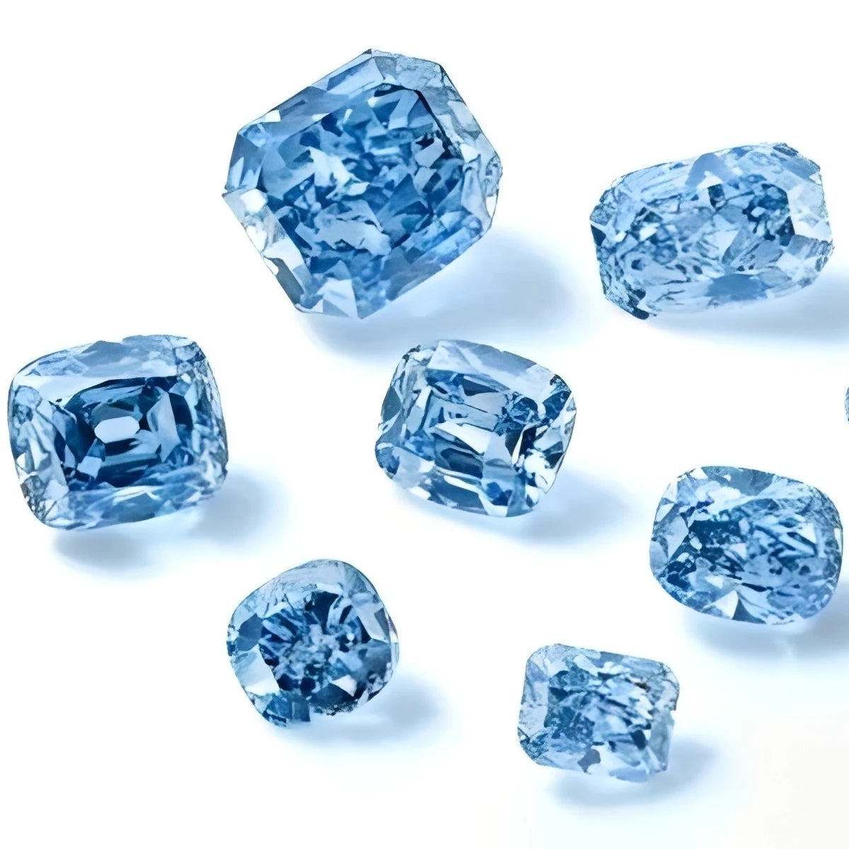 Messi Jewelry Fancy Blue Colored Diamond With IGI certificate HPHT CVD Color Lab Grown Diamonds Wholesale