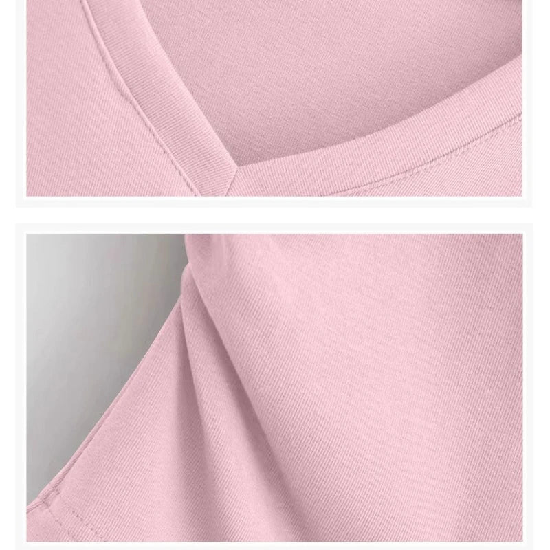 New summer women's American sexy top looks slim and high-end spicy girl short sleeved T-shirt   aesthetic clothes women clothing