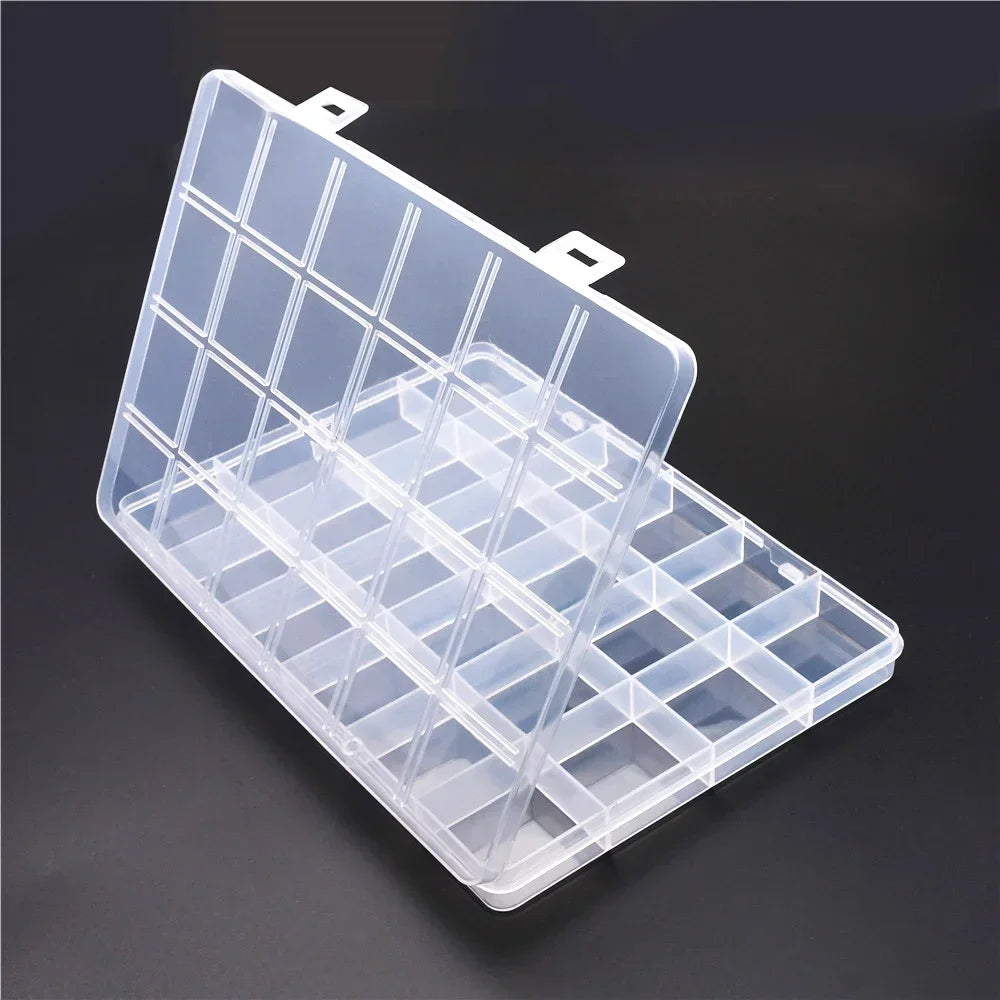 6–32 Compartment Plastic Storage Organizer Box for Beads, Jewelry & Craft Supplies