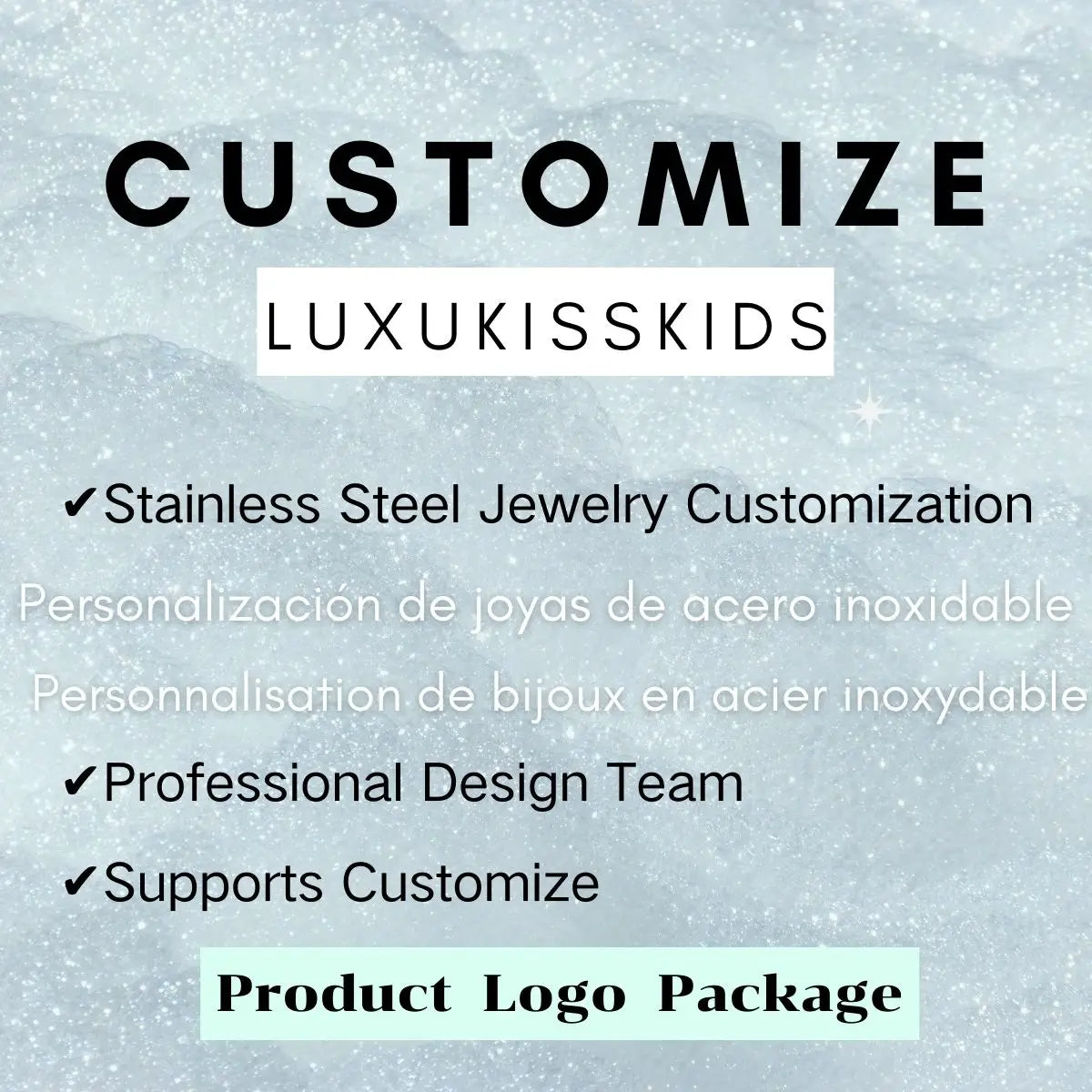 LUXUKISSKIDS Customization Jewelry Stainless Steel Earrings Accessories Professional Designer Team Customize Choker Bracelet Set