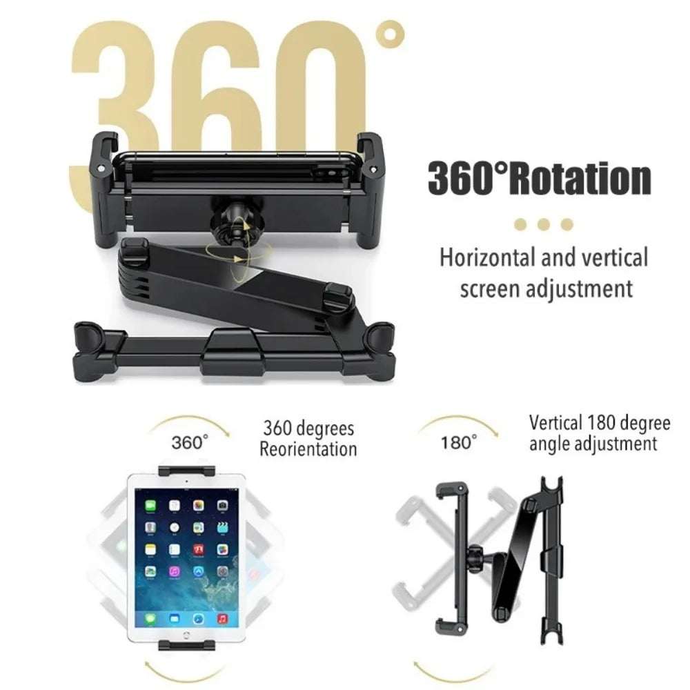 Stretchable Car Tablet Holder For Kids For iPad Air Arm Tablet Mount Headrest Stand For Car Backseat,Travel Road Trip Essentials