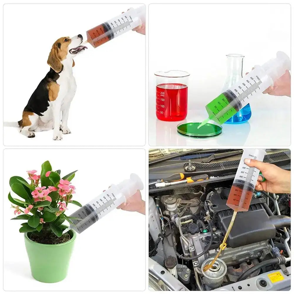100/300/550ml Grote Capaciteitsspuiten Herbruikbare Naaldvat Oliepomp met 1m Slang voor Huisdieren Voeding Metpomp Vacuümspuit