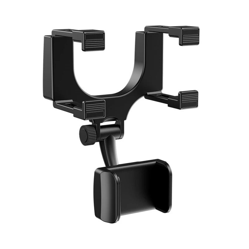SEAMETAL Rearview Mirror Phone Holder for Car Free Rotation Adjustment Phone Mount Stable Gripper Smartphone Navigation Bracket
