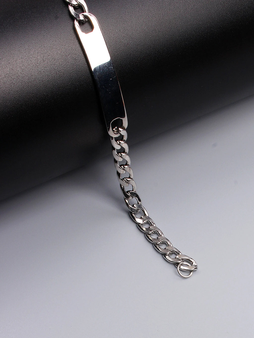 Stainless steel customized Name bracelet with engraved characters high polished stainless steel jewelry