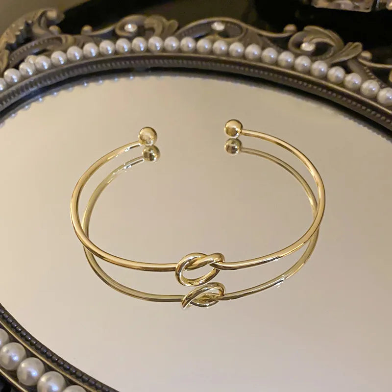 Stainless Steel Bracelets Vintage Men's Fashion Woven Twist Texture Bangles for Women Jewelry Statement Streetwear Goth Gifts
