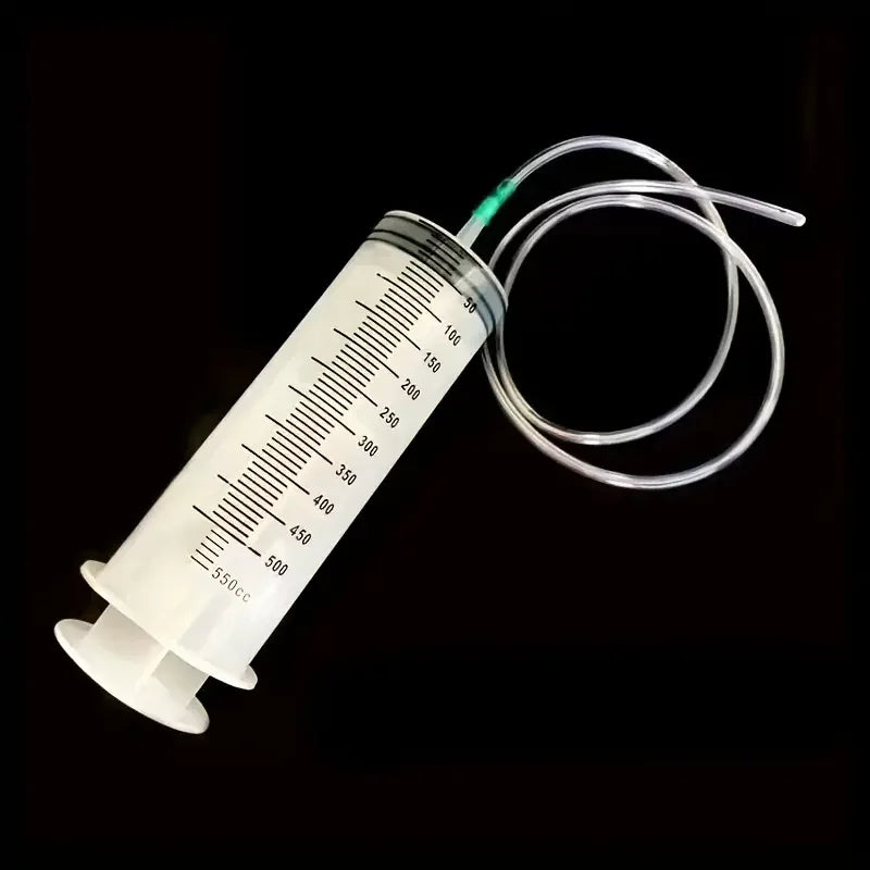 100/300/550ml Syringe Large Syringes Needle Barrel Oil Pump with Scale Oil Suction Vacuum Syringe Pistol Pump Extractor