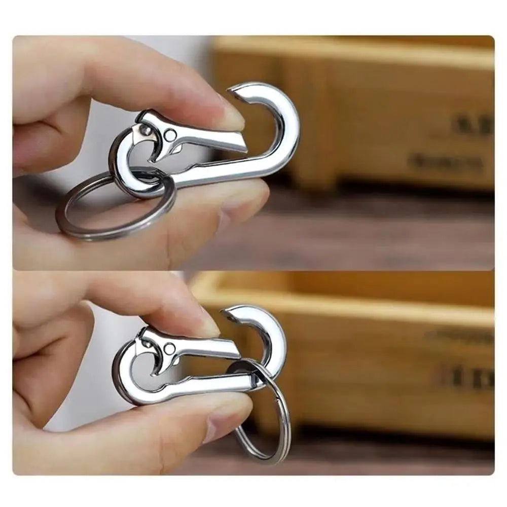car Keychain Anti-Lost Zinc Alloy auto Key Chain With KeyRing Gourd Buckle Carabiner Keychain Car Key Ring  Hanging Buckle