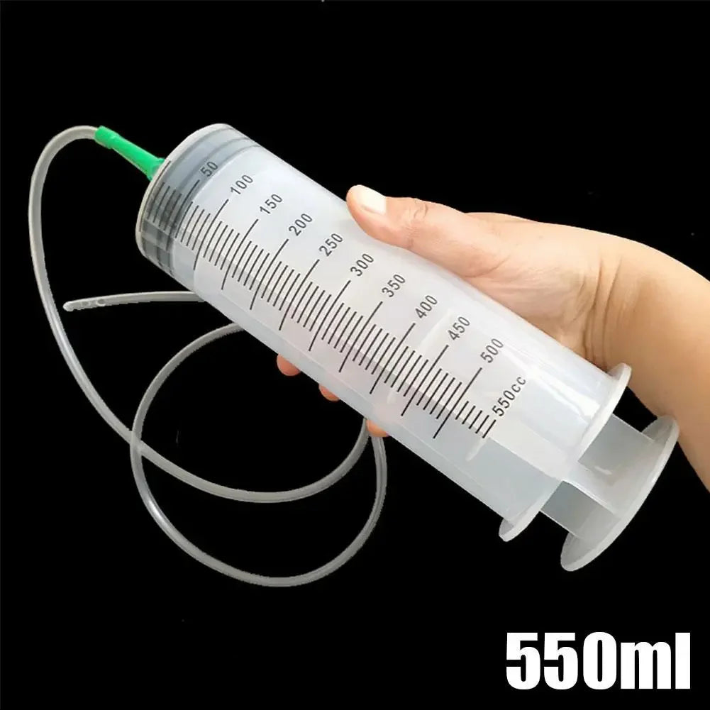 100/300/550ml Syringe Large Syringes Needle Barrel Oil Pump with Scale Oil Suction Vacuum Syringe Pistol Pump Extractor