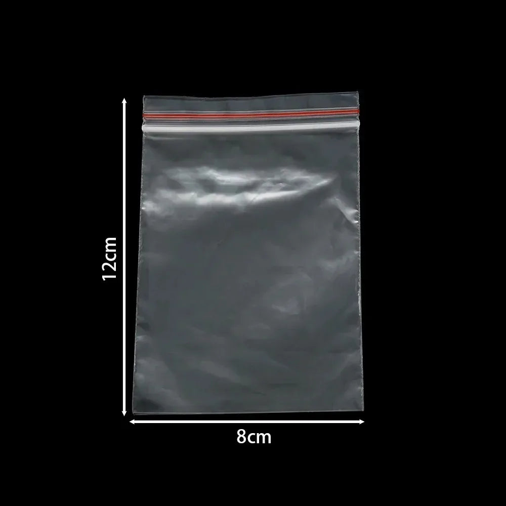 30-100pcs/bag 4*6/5*7/6*8/7*10/8*12cm Zipped Lock Reclosable Plastic Poly Clear Bags Bulk Jewelry Craft Accessory Packaging
