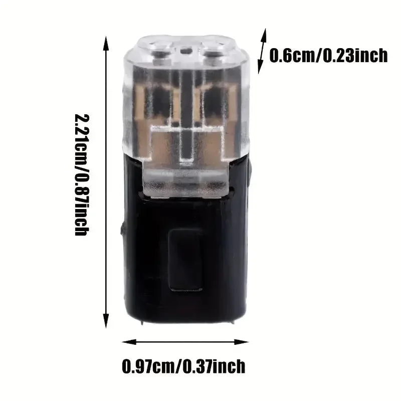 10/20/30/40/50Pcs Pluggable LED Wire Connectors, 2 Pin 2 Way Universal Compact Wire Terminals,