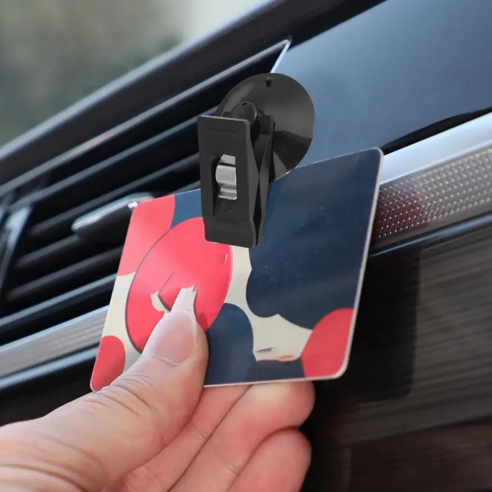 Car Window Sucker Clips Hook Car Interior Plastic Clip Multifunctional Clip Cards Suction Cap Clips for Sunshade Curtain