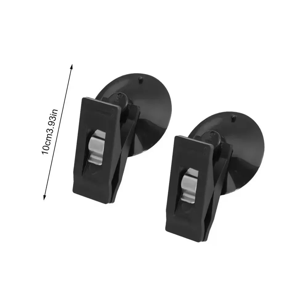 Car Window Sucker Clips Hook Car Interior Plastic Clip Multifunctional Clip Cards Suction Cap Clips for Sunshade Curtain