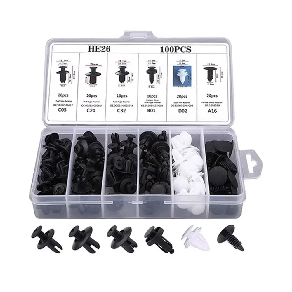 Auto Fastener Clip Mixed Car Body Push Retainer Pin Rivet Bumper Door Trim Panel Fastener Kit Car Clips Box or Bag packaging