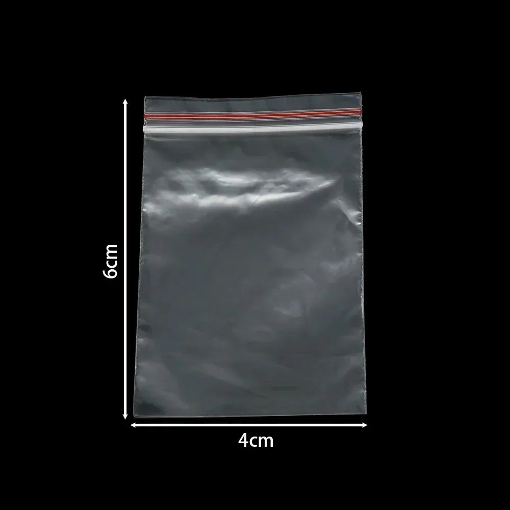30-100pcs/bag 4*6/5*7/6*8/7*10/8*12cm Zipped Lock Reclosable Plastic Poly Clear Bags Bulk Jewelry Craft Accessory Packaging