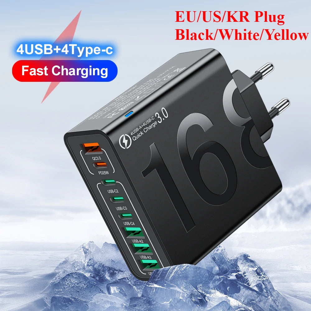 ChargeCore™ 8-Port Hub ⚡ — Fast Power for All Devices