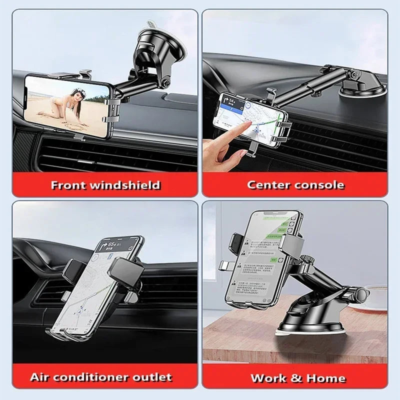 Universal Suction Cup Car Phone Holder Mount Stand for iPhone Samsung Xiaomi Huawei - Mobile Phone Sucker Support Bracket