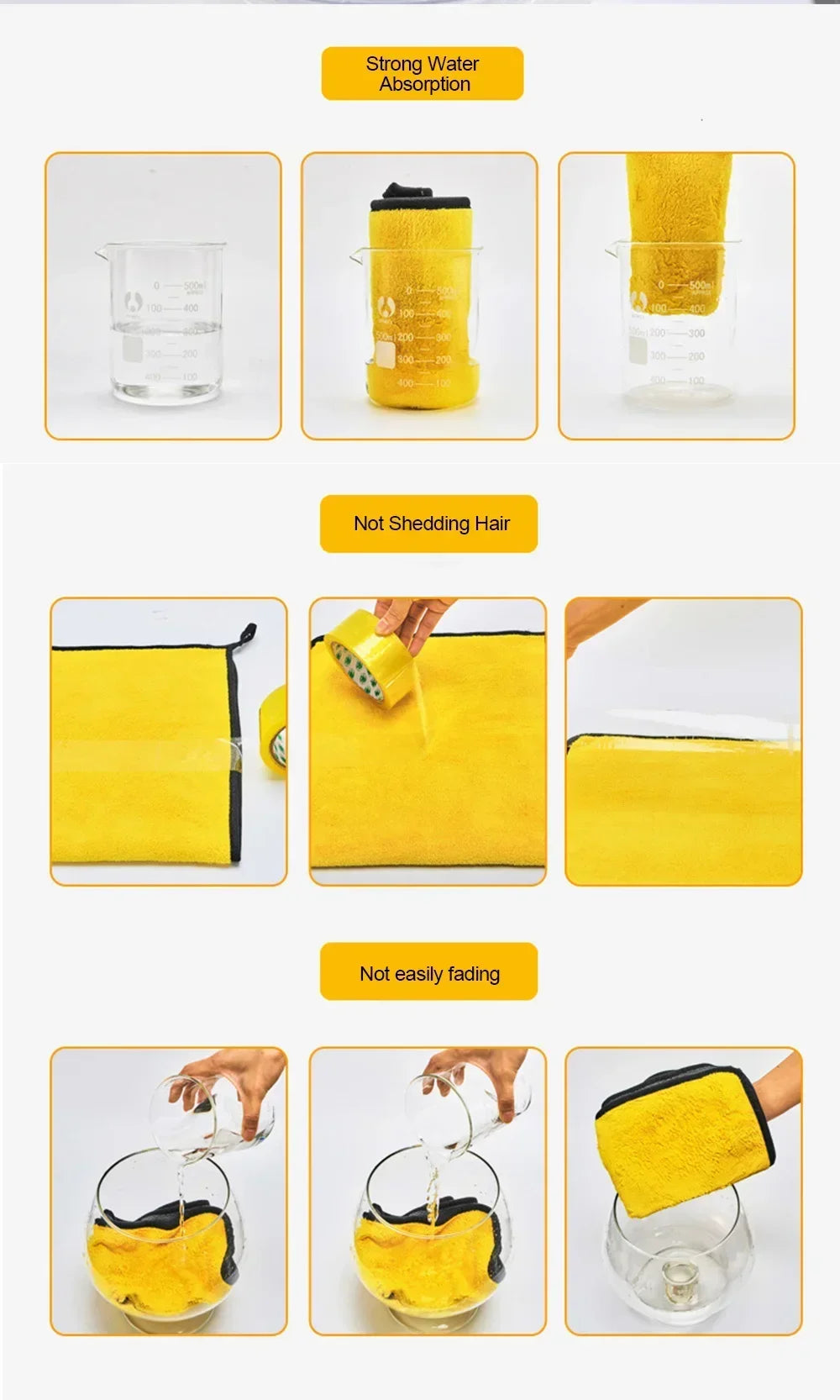 3/5/10Pcs Car Wash Microfiber Towel 30*30CM Car Cleaning Drying Cloth  Care Cloth Car Wash Towel  Kitchen Towel