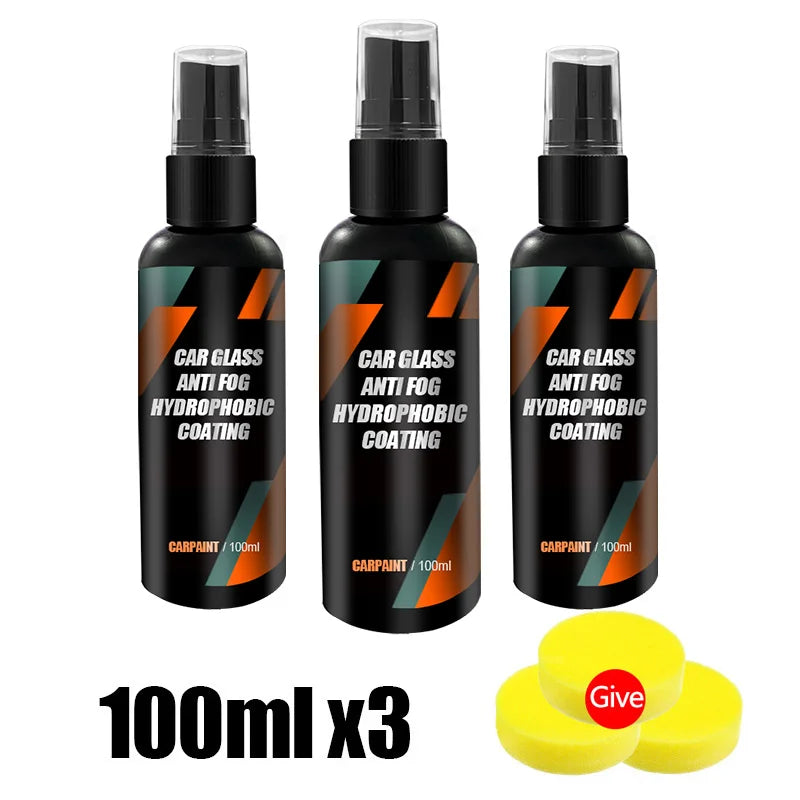 Car Glass Anti-Rain Spray Auto Water repellent Coating Agent Waterproof Rainproof Anti-fog Glass Cleaner Auto Windshield Clear