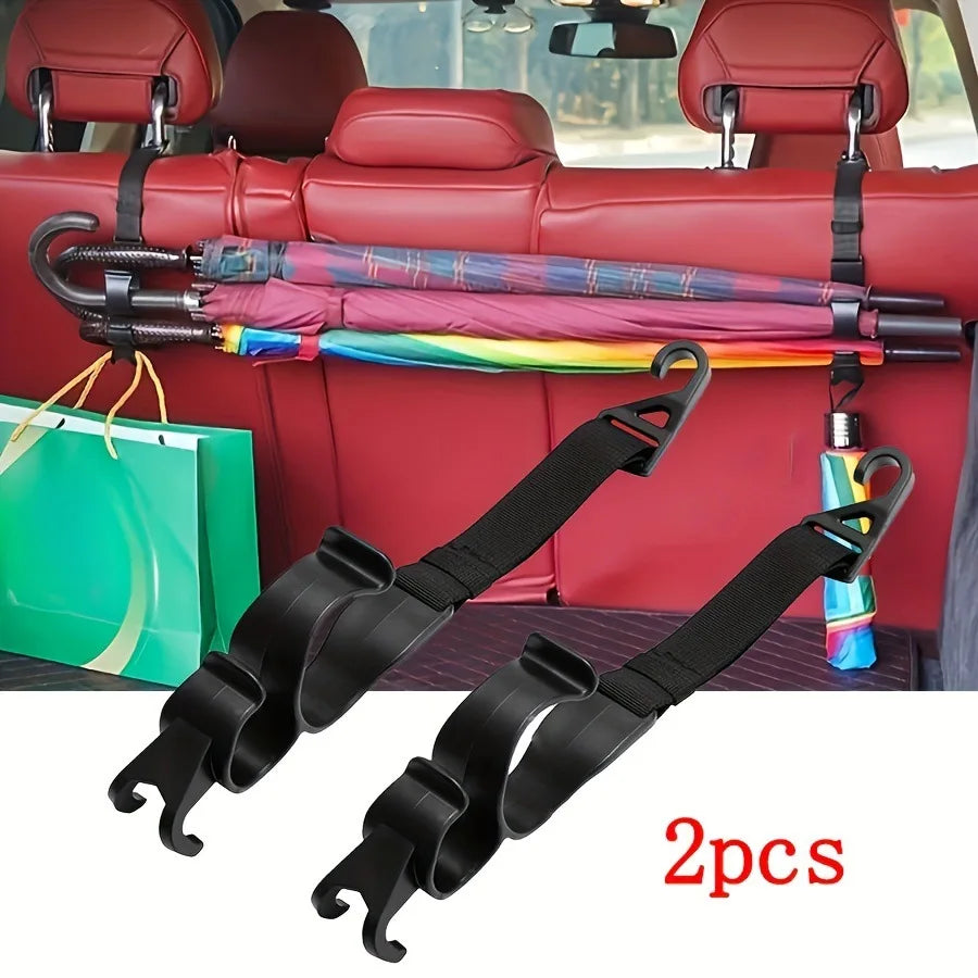 1pair Car Hooks Electric Car Hooks Non drilling Hooks Universal Car Umbrella Hooks Seat Hooks