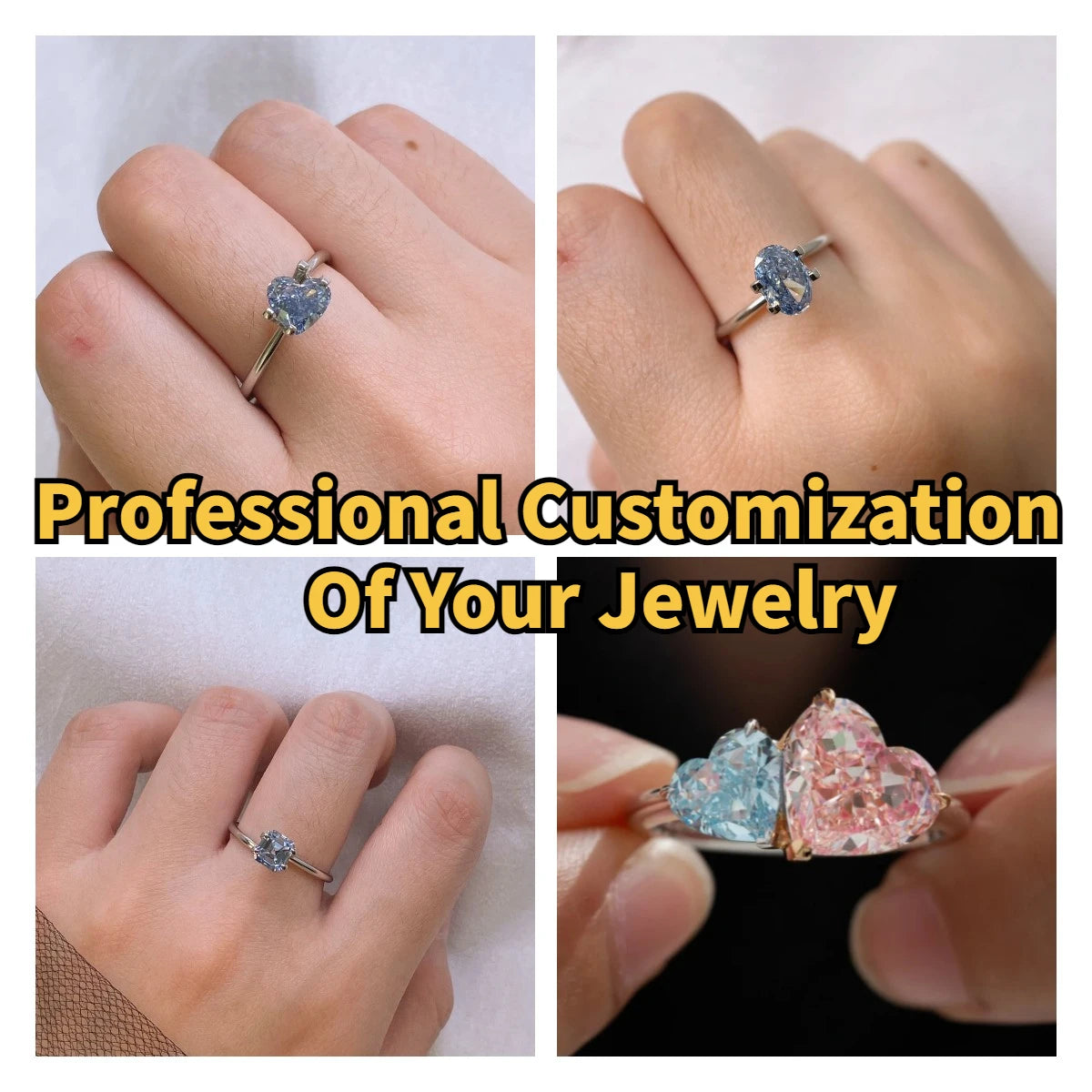 Messi Jewelry Fancy Blue Colored Diamond With IGI certificate HPHT CVD Color Lab Grown Diamonds Wholesale