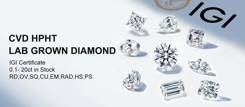 Messi Jewelry Fancy Blue Colored Diamond With IGI certificate HPHT CVD Color Lab Grown Diamonds Wholesale