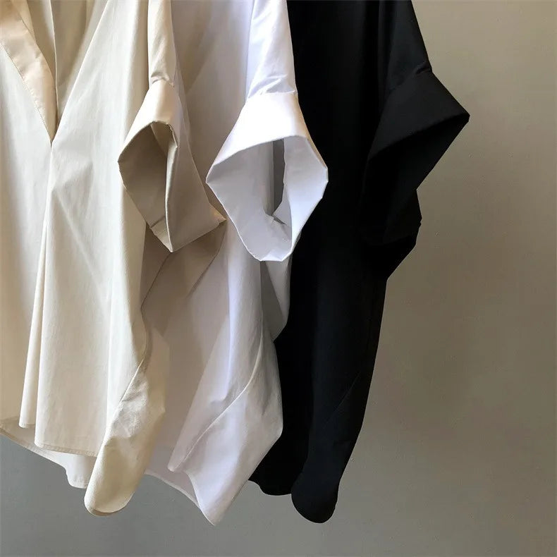 Women Summer Tops Tees Sexy Vintage Blouse Chiffon Ruched Short Sleeve Shirt Ruffles T Shirts Loose Casual Tees