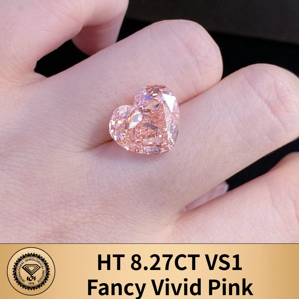Limited-time 50% off on With IGI certificates Fancy Pink lab grown diamond 7ct 8ct 9ct 10ct 20ct 30ct CVD Color Diamonds