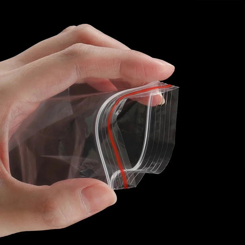 30-100pcs/bag 4*6/5*7/6*8/7*10/8*12cm Zipped Lock Reclosable Plastic Poly Clear Bags Bulk Jewelry Craft Accessory Packaging